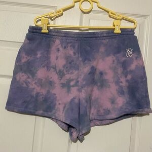 Victorias Secret drawstring multicolored Tie dye cotton pocket shorts XL
